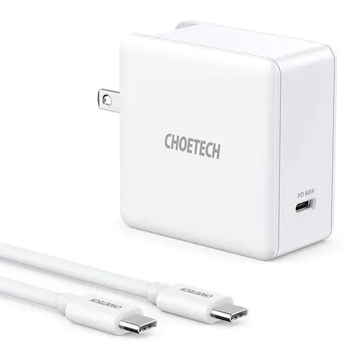 Choetech 60W USB C PD Wall  Charger With USB Cable Q4004