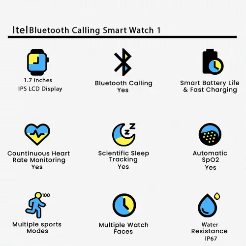 Itel Bluetooth Calling Smart Watch 1