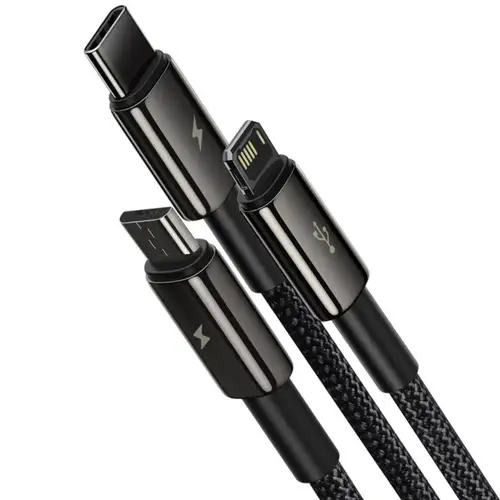 Baseus Tungsten Gold One For three Fast Charging Data Cable USB To M+L+C 3.5A 2 Baseus Tungsten Gold One For three Fast Charging Data Cable USB To M+L+C 3.5A