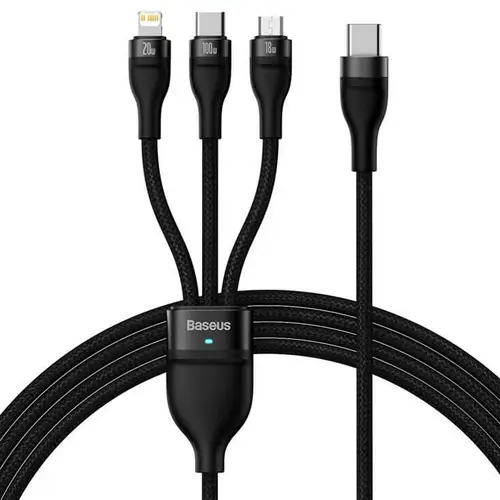 Baseus Flash Series 2 One-for three Fast Charging Cable Type-C to M+L+C 100W