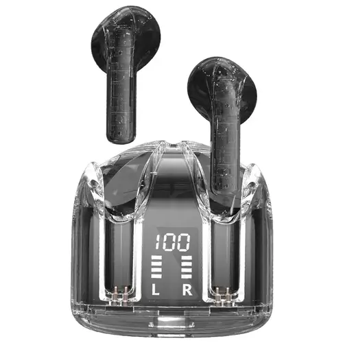 YX19 TWS Transparent Shell True Wireless Headset Bluetooth Earbuds