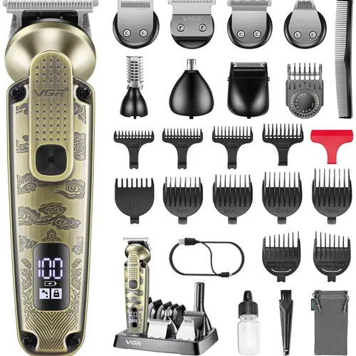 VGR V-095 7in1 Beard Trimmer for Men Waterproof Cordless Hair Clippers