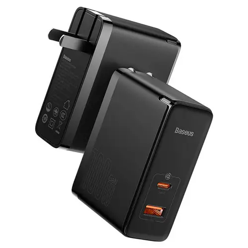 Baseus GaN5 Pro Charger  C+U 100W CN  (With Mini Cable C to C 100W)