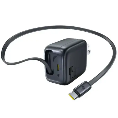 Baseus EnerCore CJ11 Fast Charger With Retractable Cable 2C 45W US JP