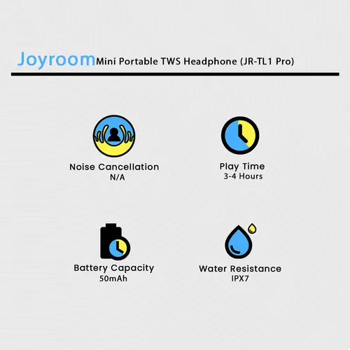 Joyroom Mini Portable TWS Headphone (JR-TL1 Pro) 2 Joyroom Mini Portable TWS Headphone (JR-TL1 Pro)