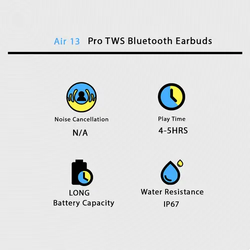 Air 13 Pro TWS Bluetooth Earbuds