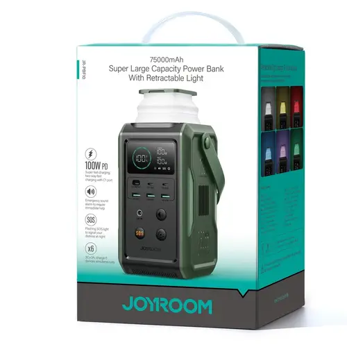 JOYROOM JR-PBF10 100W Power Bank With Retractable Light 75000mAh