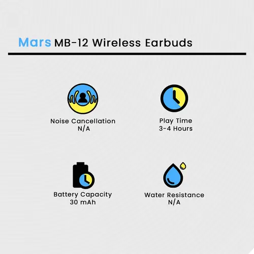 Mars MB-12 Wireless Earbuds