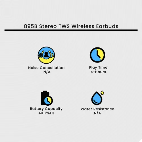 895B Stereo TWS Wireless Earbuds