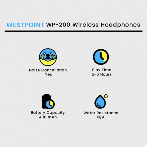 Westpoint WP-200 Wireless Headphones