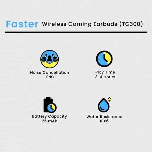 Faster Wireless Gaming Earbuds (TG300) 2 Faster Wireless Gaming Earbuds (TG300)