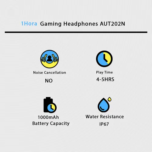 1Hora Gaming Headphones AUT202N
