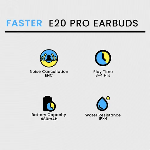 FASTER E20 Pro ENC Wireless Earbuds