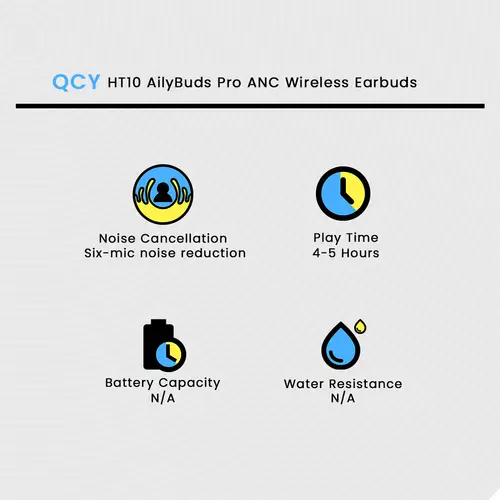 QCY HT10 AilyBuds Pro Anc Wireless Earbuds