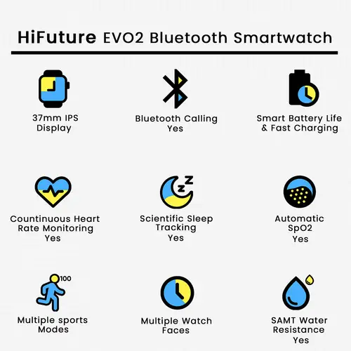 HiFuture EVO2 Bluetooth Smartwatch