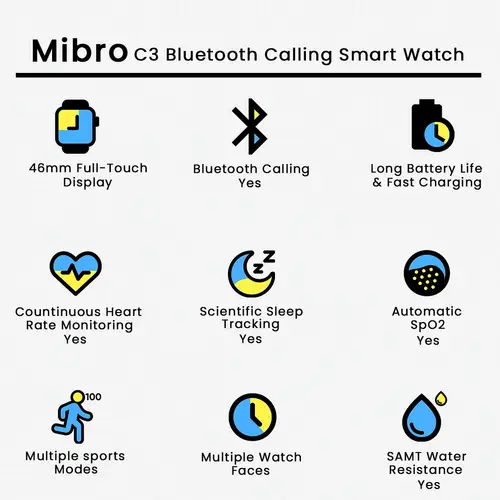 Mibro C3 Bluetooth Calling Smart Watch