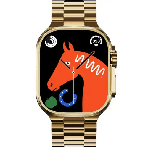 H9 Ultra Max Luxury Gold Steel Smart Watch 49mm