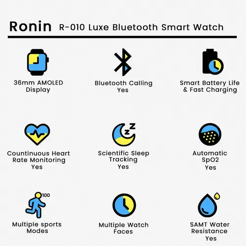 Ronin R-010 Luxe Bluetooth Smart Watch