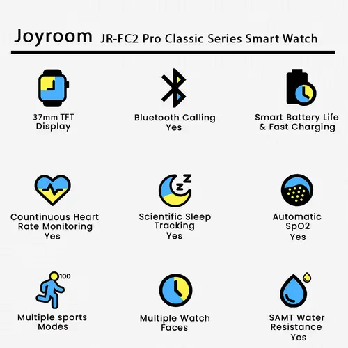 Joyroom JR-FC2 Pro Classic Series Smart Watch 2 Joyroom JR-FC2 Pro Classic Series Smart Watch