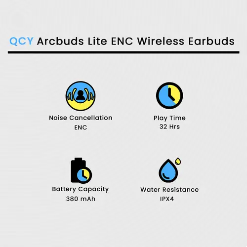 QCY ArcBuds Lite ENC Wireless Earbuds