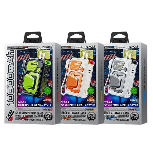 Wekome WP-89 Super Fast Charging 10000mAh Power Bank 22.5W 5 in 1 Multi (CN)
