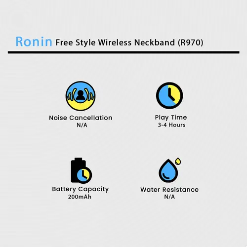 Ronin Free Style Wireless Neckband (R970)