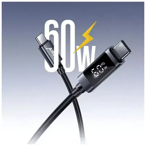 Airox CB-70 Type-C To Type-C LED Screen 60W Charging Cable