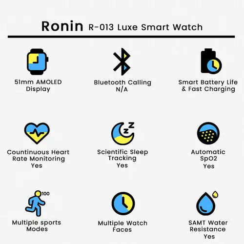 Ronin R-013 Luxe Smart Watch