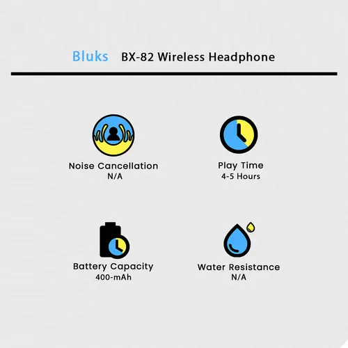 Bluks BX-82 Wireless Headphone