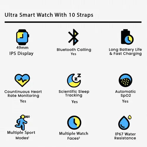 Ultra Smart Watch With 10 Straps 2 Ultra Smart Watch With 10 Straps
