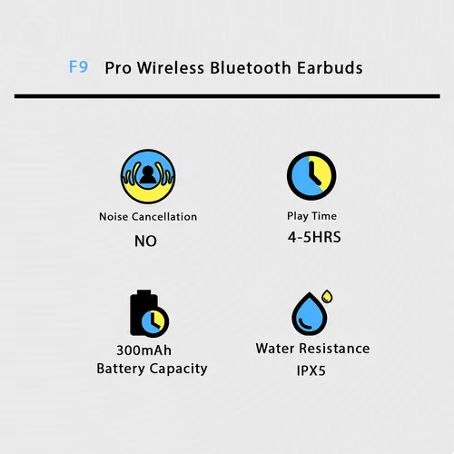 F9 Pro Wireless Bluetooth Earbuds 2 F9 Pro Wireless Bluetooth Earbuds