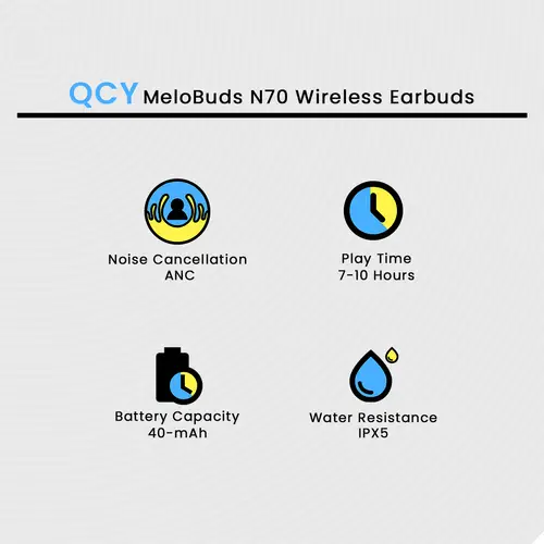 QCY MeloBuds N70 Wireless Earbuds