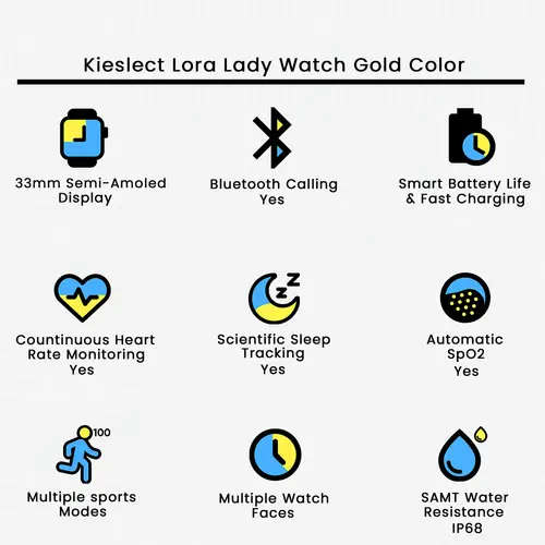 Kieslect Lora Lady Watch Gold Color