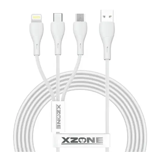 XZone X-4020G4 3-in-1 USB To Lightning + Type-C + Micro Cable