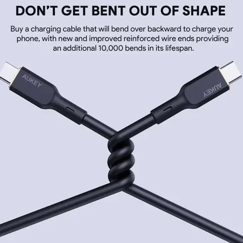 Aukey Circlet Blink 100W PD USB-C to USB-C Charging Cable (CB-SCC102)