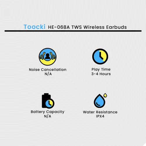 Toocki HE-068A TWS Wireless Earbuds 2 Toocki HE-068A TWS Wireless Earbuds