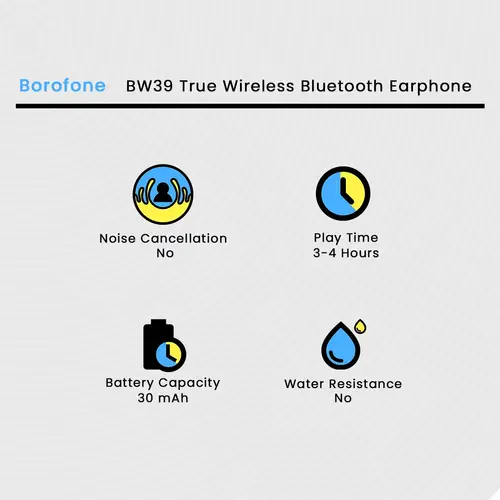 Borofone BW39 True Wireless Bluetooth Earphone