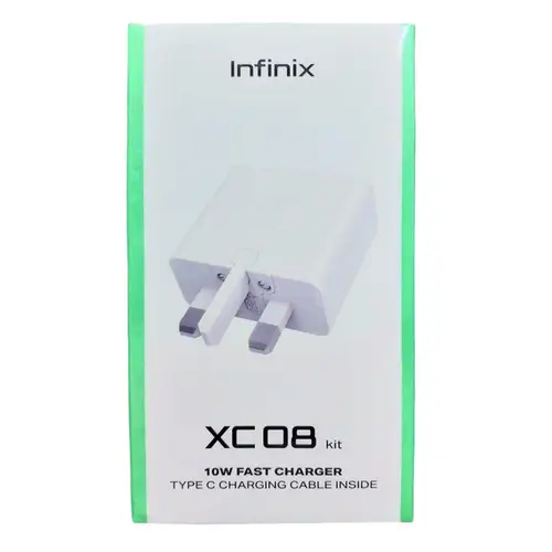Infinix XC08 Kit 10W 3-pin Charger With Type-C Cable