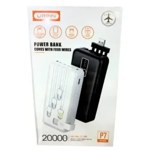 Urpin P7 (3 in 1) Power Bank 20000mAh