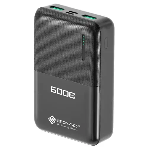 Sovo Dark 6000mAh Power Bank SPB-696
