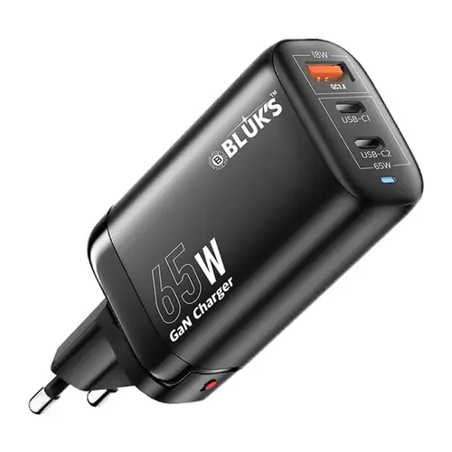 Bluks 65W GaN Charger BX-624 With USB-C To USB-C Cable