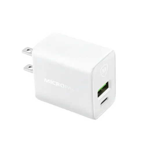 Micropack 33W Fast Charging USB C Wall Charger Dual Port (MWC-233PD) US Plug