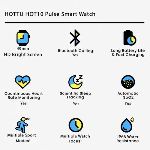 HOTTU HOT10 Pulse Smart Watch