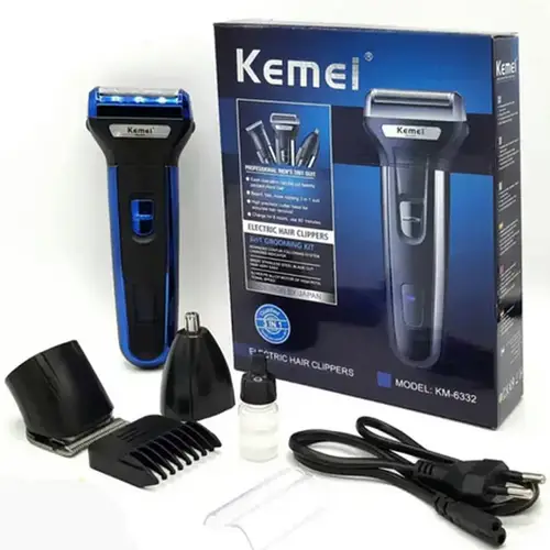 Kemei 3 in 1 Professional Rechargeable Hair Trimmer  Shaver KM - 6333
