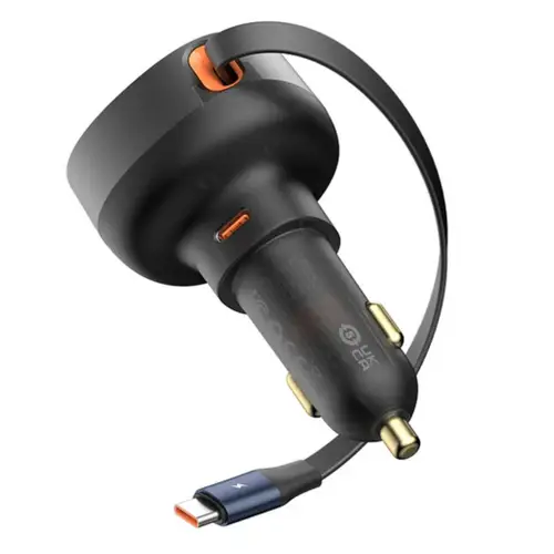 Baseus Enjoyment Pro Car Charger C+Retractable Type-C Cable 60W