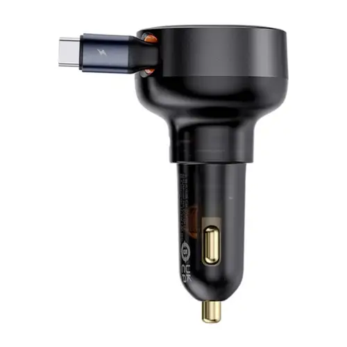 Baseus Enjoyment Pro Car Charger C+Retractable Type-C Cable 60W