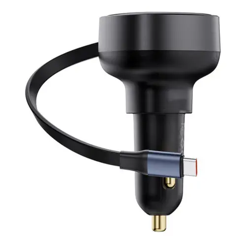 Baseus Enjoyment Pro Car Charger C+Retractable Type-C Cable 60W 4 Baseus Enjoyment Pro Car Charger C+Retractable Type-C Cable 60W