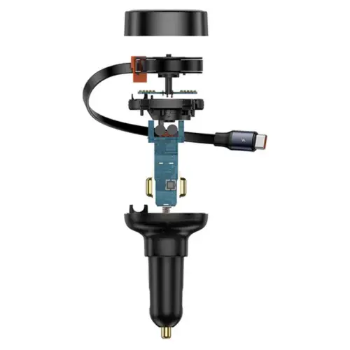 Baseus Enjoyment Pro Car Charger C+Retractable Type-C Cable 60W 5 Baseus Enjoyment Pro Car Charger C+Retractable Type-C Cable 60W