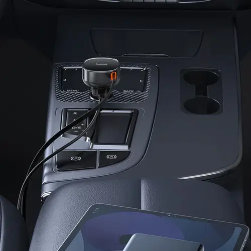 Baseus Enjoyment Pro Car Charger C+Retractable Type-C Cable 60W 7 Baseus Enjoyment Pro Car Charger C+Retractable Type-C Cable 60W