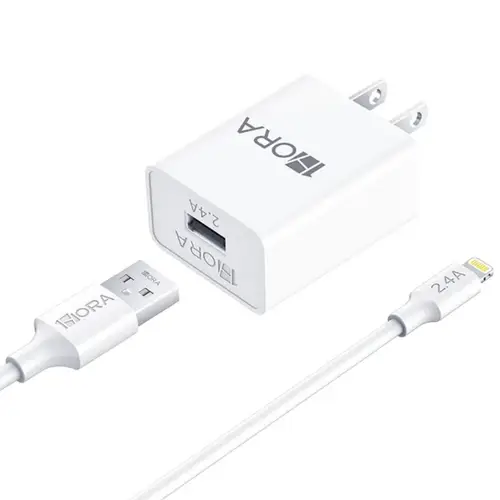 1Hora GAR143 12W Speed Charger With USB to Lighting Cable